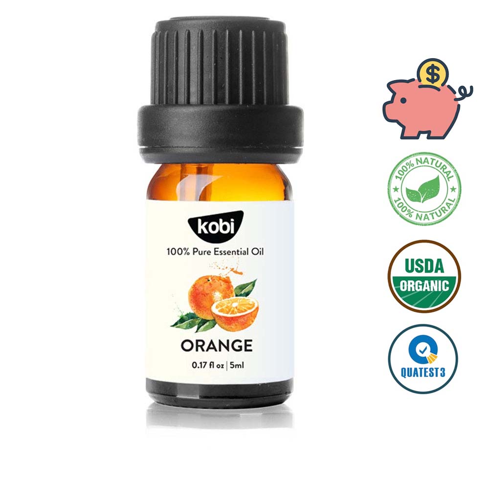 Tinh dầu thiên nhiên Cam Ngọt Kobi Orange essential oil giúp thơm phòng, chống trầm cảm, kích thích miễn dịch - 5ml