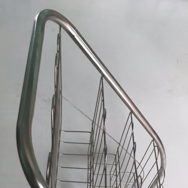 Kệ inox 4 ngăn - để báo tạp chí.