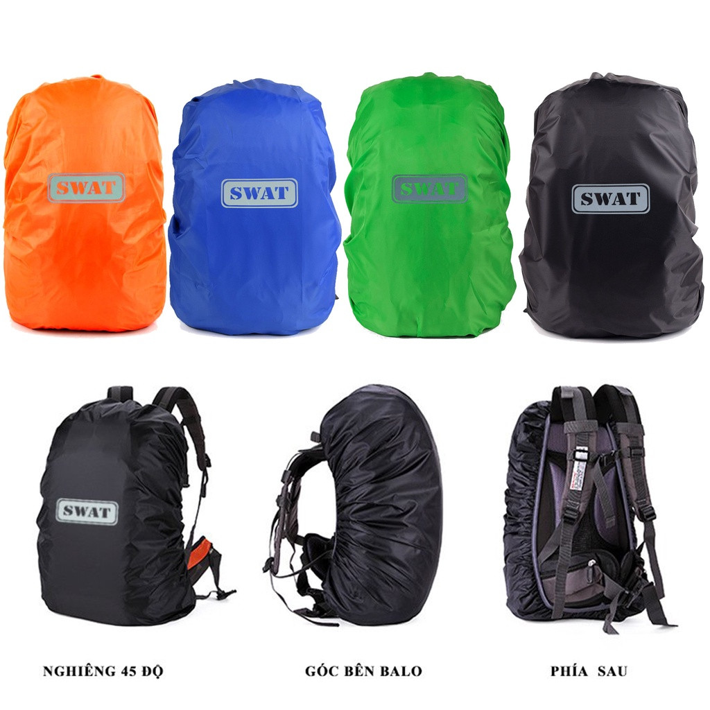 Bọc balo đi mưa swat 45l-55l phù hợp với nhiều dòng balo