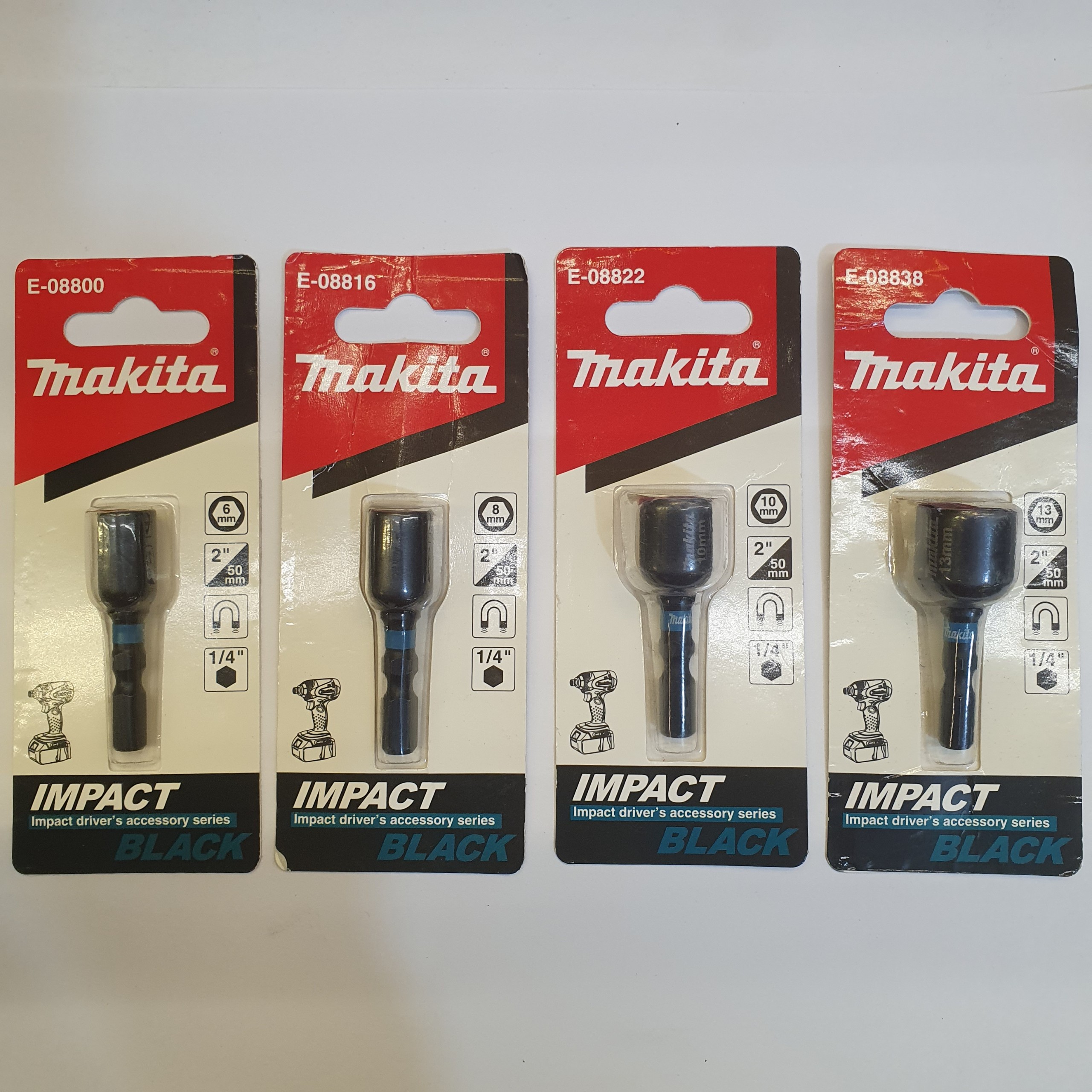 Đầu tuýp vặn ốc 6mm 8mm 10mm 13mm Impact Black Makita