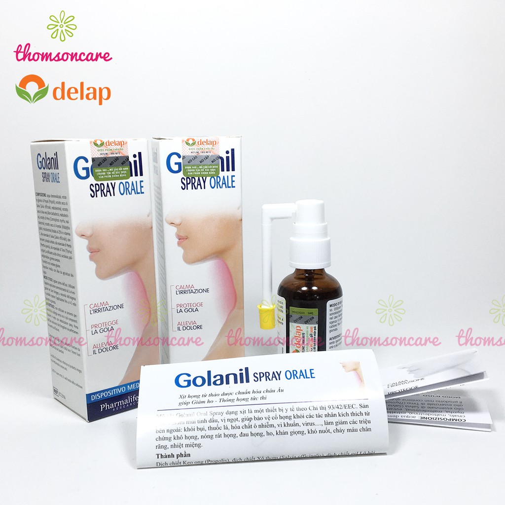 Xịt họng giảm ho người lớn Fitobimbi Golanil 30ml