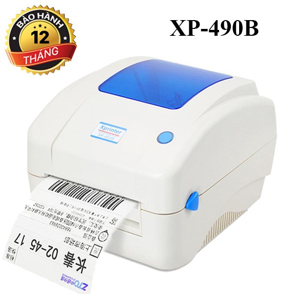 Máy in mã vạch, in tem, in vận đơn tmđt khổ 110mm kết nối macbook, windows xprinter xp-490b