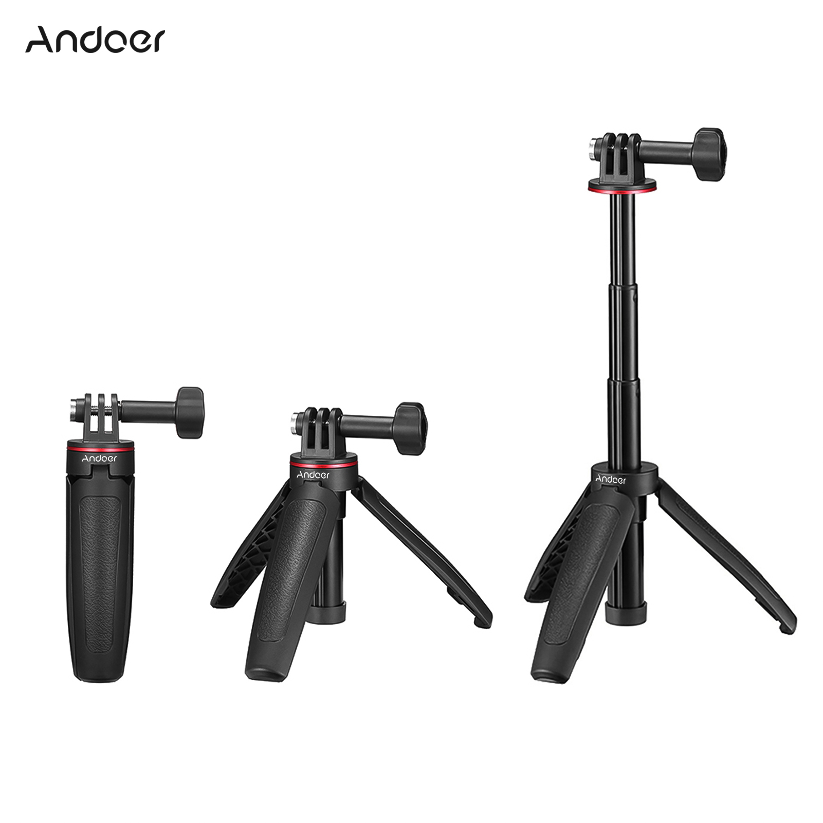 Andoer Giá Đỡ MT-09 Để Bàn Mini Có Thể Mở Rộng Giá Đỡ Gậy Chụp Ảnh Tự Sướng Vlog Máy Ảnh Hành Động Cầm Tay Thay Thế Cho GoPro Hero 9/8/7/6/5