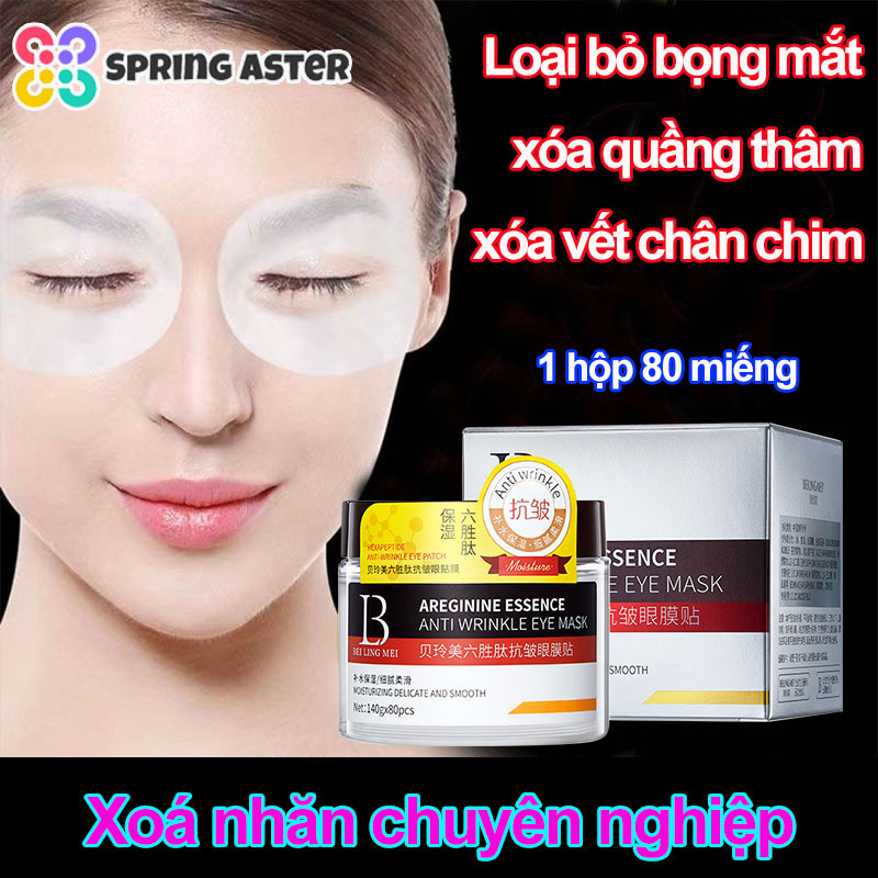 (1 hộp 80 miếng）mặt nạ mắt xóa nếp nhăn miếng dán bọng mắt,mặt nạ bọng mắt Mờ Quầng Thâm, Xóa Nếp Nhăn Mặt Nạ Nuôi Dưỡng Vùng Da Xung Quanh Mắt Chuyên dùng cho người bị bọng mắt nặng