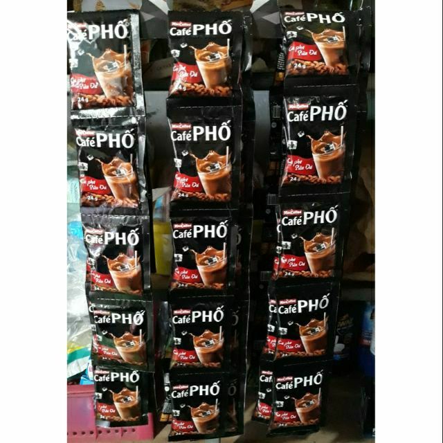 - 3 dây cà phê phố sữa đá hộp 10 gói x24g