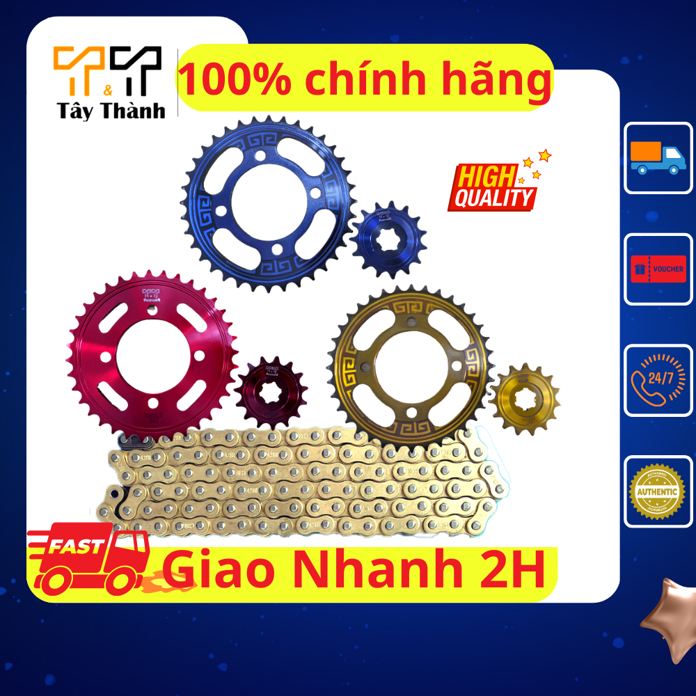 Nhông sên dĩa xe Sirius nhong sen dia xe Sirius xích xe Sirius nhông xích xe máy - Tây Thành Shop chuyên nhông sên dĩa