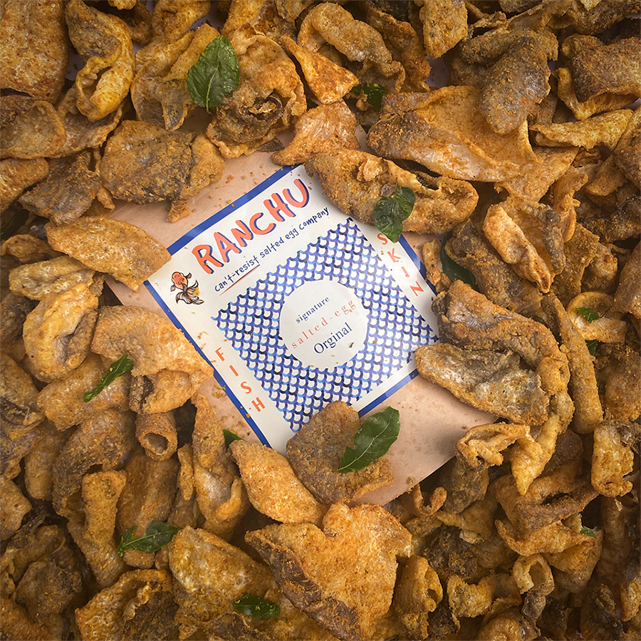 - Da cá trứng muối Ranchu 80g
