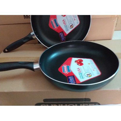 Combo 2 bộ chảo chống dính tráng men đen sunhouse ct1824c