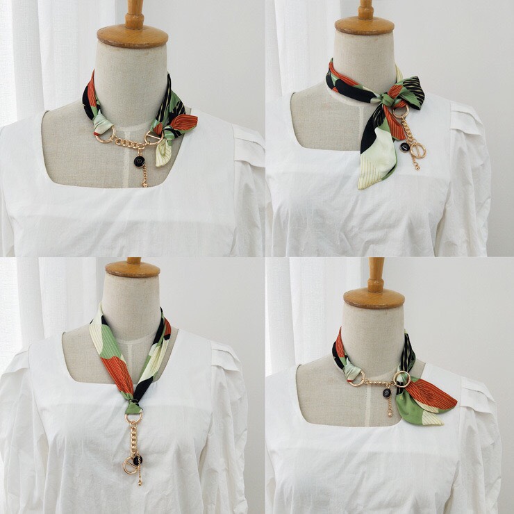 Nút kẹp thắt khăn phong cách hàn quốc, khuy buộc khăn choàng cổ turban, khóa cài khăn choàng lụa đa năng