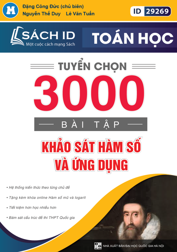 Sách ID Tự học 3000 bài tập khảo sát hàm số và ứng dụng
