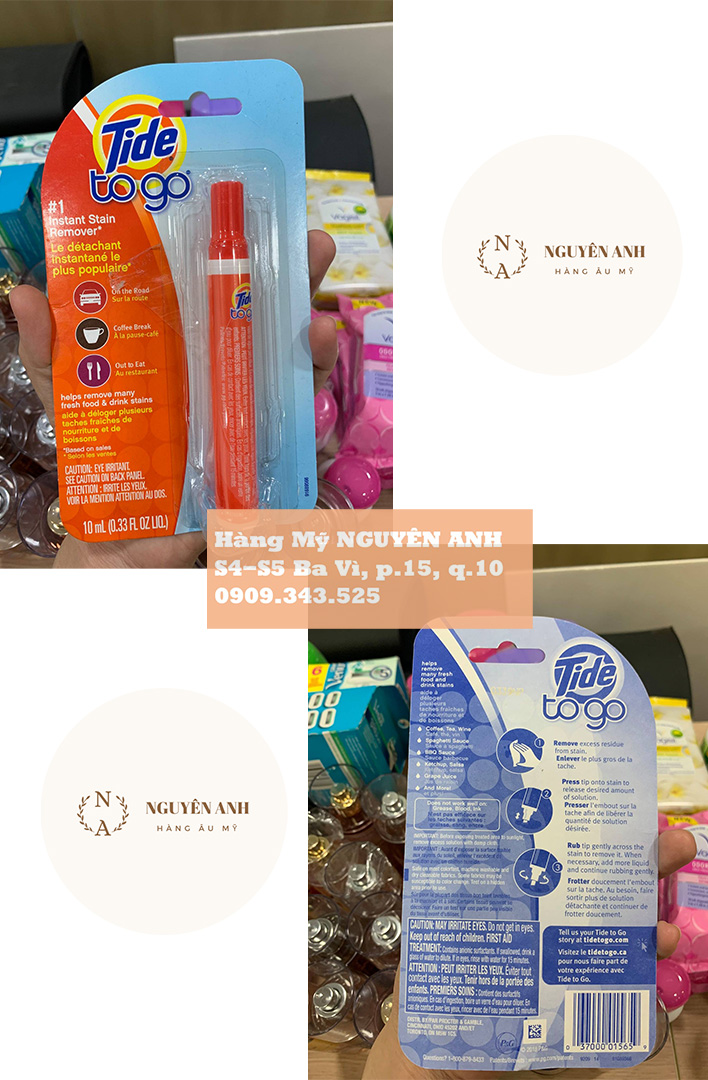 Bút tẩy vết bẩn tức thời tide to go 10ml - hàng nhập nguyên anh - tide to go pen