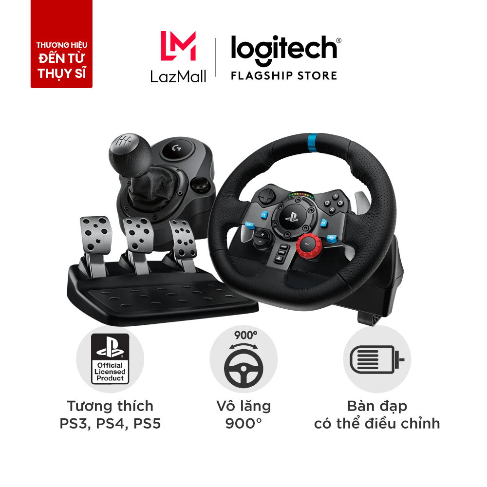 Logitech G29 Driving Force racing steering wheel and stainless steel pedals