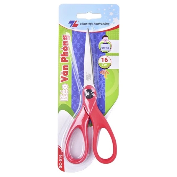 Kéo văn phòng thiên long sc-019 - mẫu 2 - màu đỏ