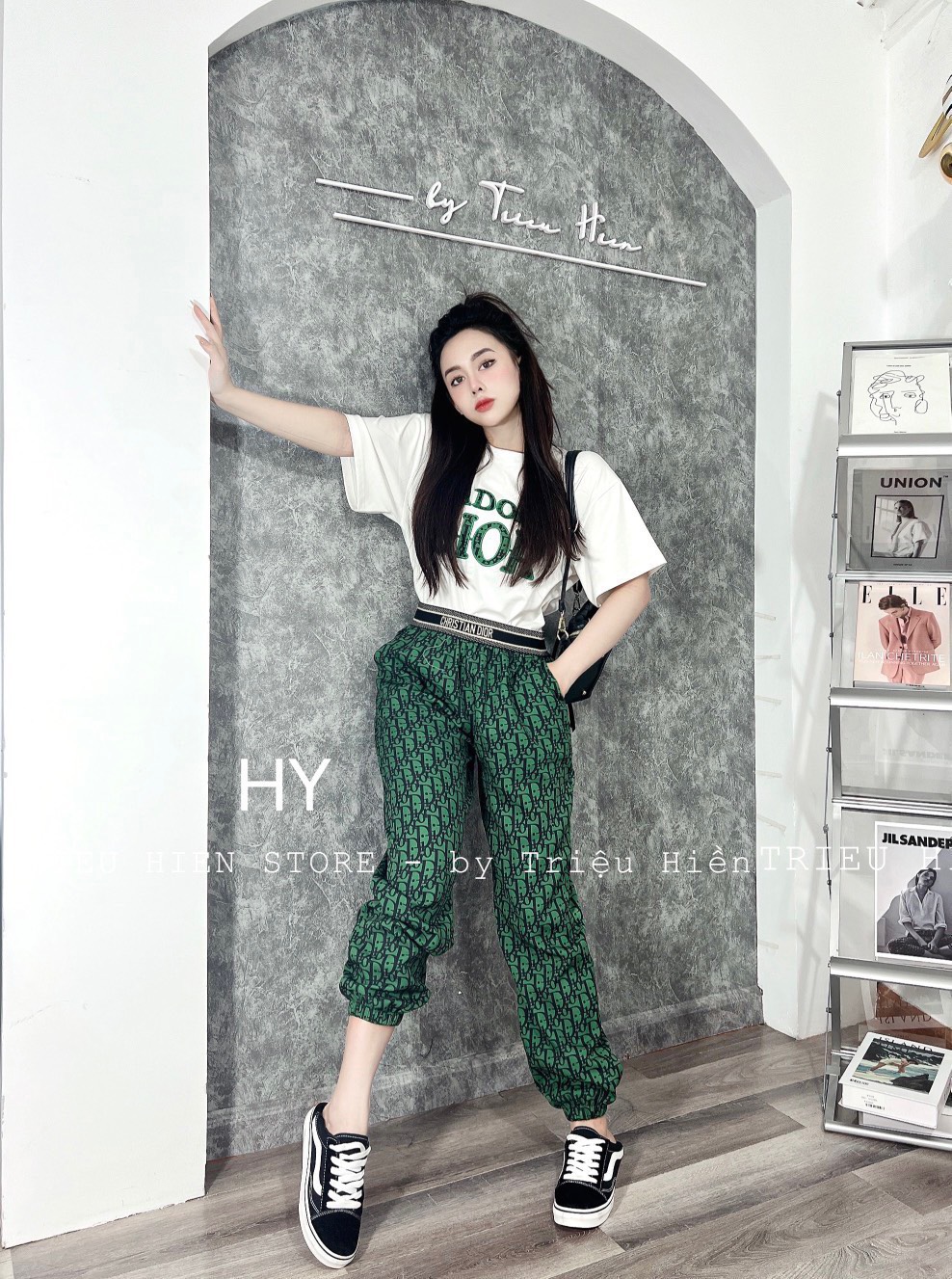 Set book chữ mix quần boom họa tiết siêu hot, Set bộ dlor phối quần boom siêu đẹp