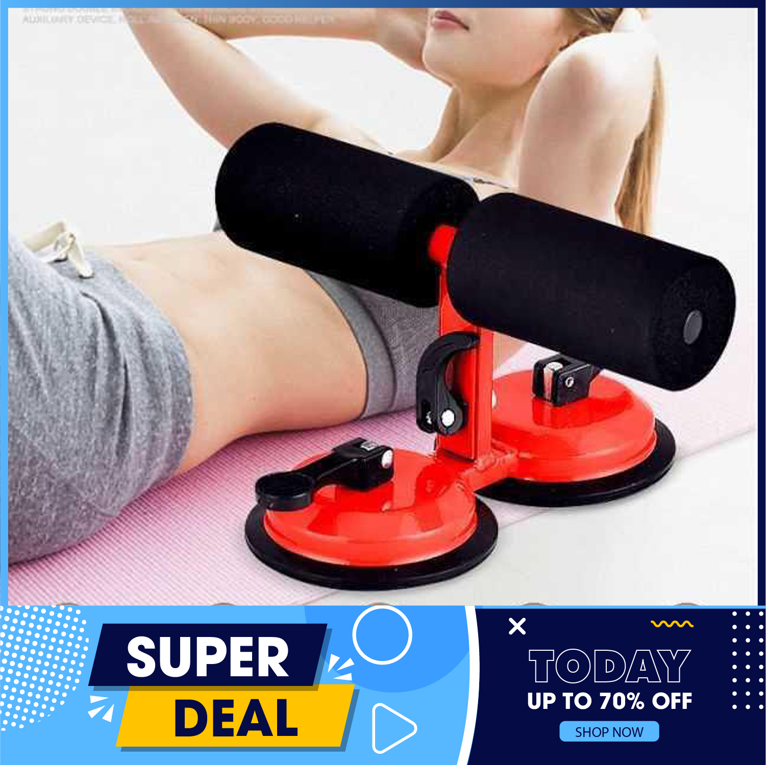 [ TOP BÁN CHẠY ] Dụng cụ tập cơ bụng- Ghế tập gym - Dụng cụ tập bụng đa năng tại nhà hiệu quả mang lại vóc dáng chuẩn - Săn Chắc - Thiết Kế Đế Hút Chân Không Chắc Chắn