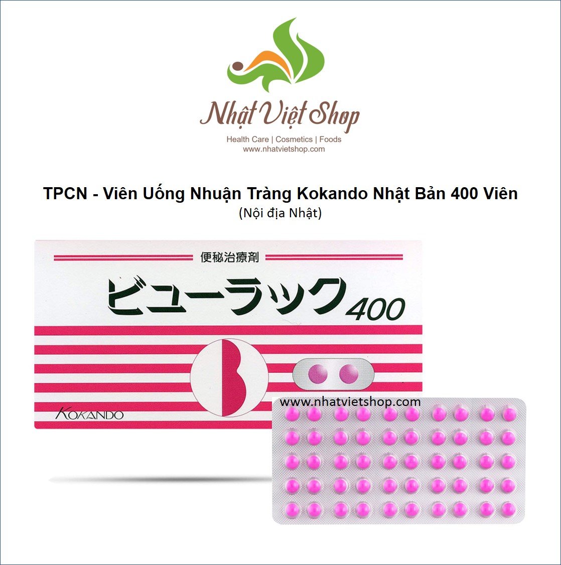 Tpcn - viên uống nhuận tràng kokando nhật bản 400 viên
