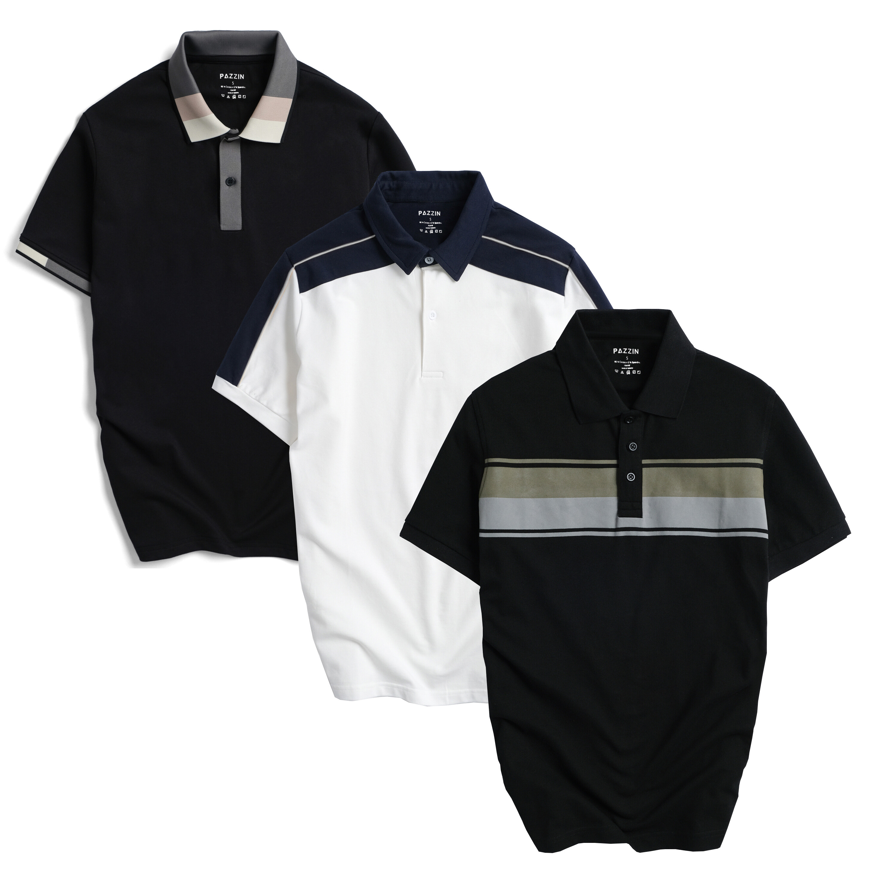 ACEWIN Contrast Collar Polo Shirt Dress (Size S-M) 703286
