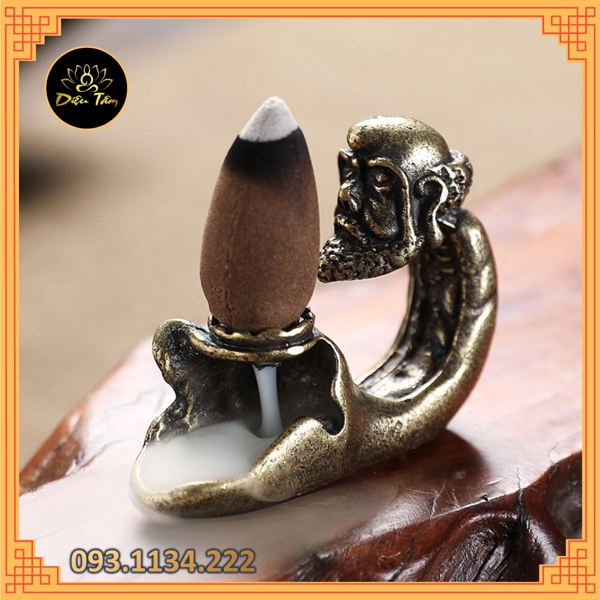 Thác Khói Trầm Hương mini thác khói xông trầm khói ngược trang trí tiểu cảnh - Thác Tay Phật - Thác Tổ Đạt Ma - Thác Hổ