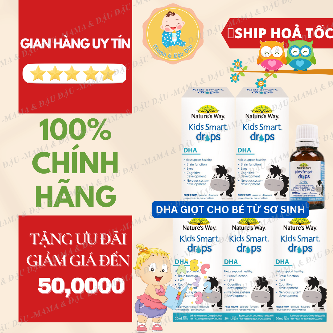 Dha giọt nature's way cho bé sáng trí