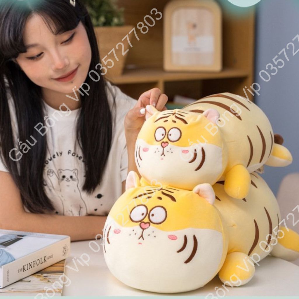 Gấu bông hổ mặt ngáo, hổ ngáo thú nhồi bông hình hổ đáng yêu, thú bông con hổ cute
