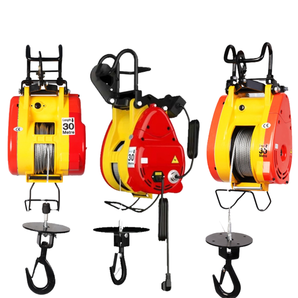 Máy tời treo 300kg, tời điện chổi than hình trái tim mini thế hệ mới chất lượng vượt trội - electric mini winch les-300