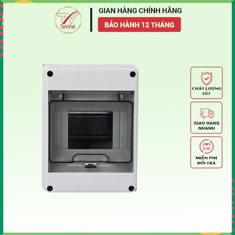 Hộp đựng Aptomat ngoài trời 5 CB có nắp che cao cấp