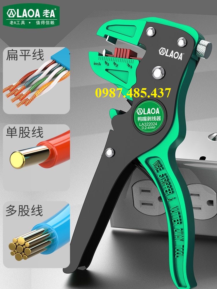 Kìm tuốt dây mỏ quạ loại xịn laoa , kềm tuốt dây 0.5-6mm2