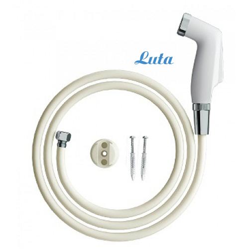 Vòi xịt vệ sinh nhựa ABS trắng Luta VX-07 giá mềm, áp lực nước ổn định
