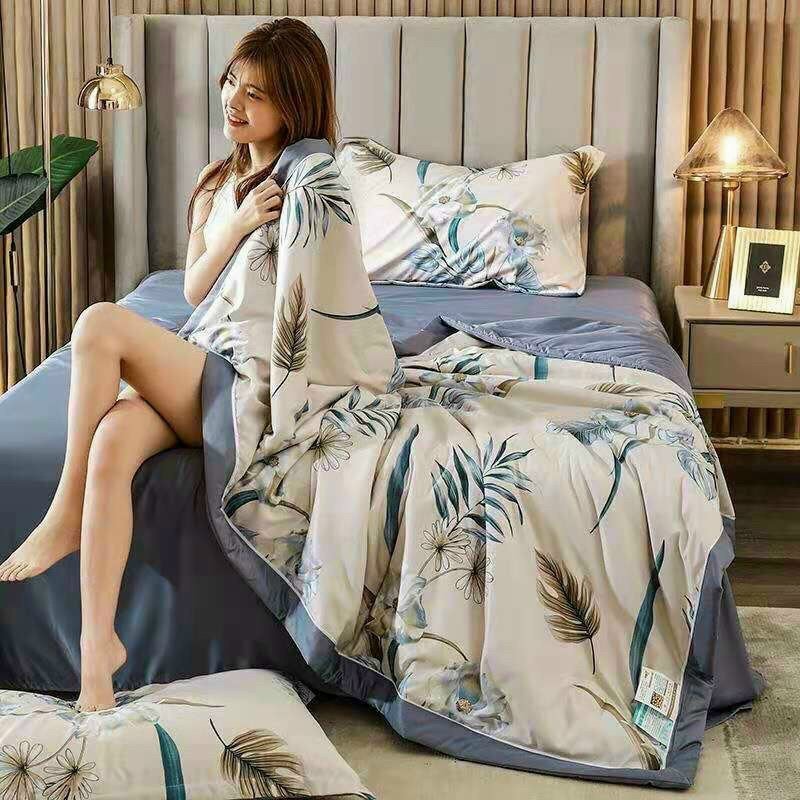 [HCM]Chăn lụa [CAO CẤP] chăn hè lụa thái chăn cotton lụa kích thước 2mx2m2 - Chăn nằm điều hòa chăn lụa thái siêu mềm mịn mát