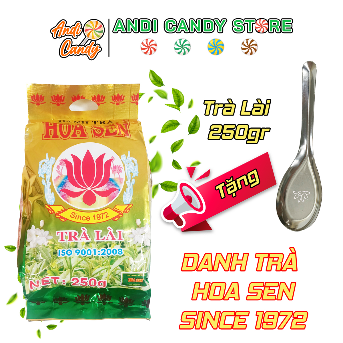 Danh trà hoa sen lâm đồng since 1972 - hương lài 280gr