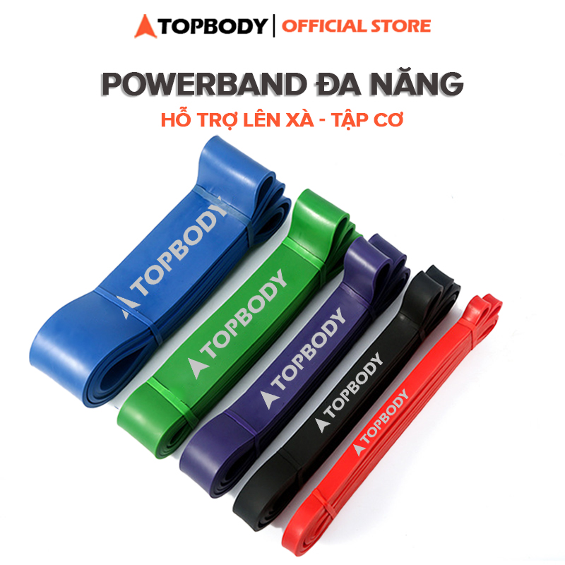 Dây kháng lực Power Band đa năng, hỗ trợ luyện tập thể dục, tiện lợi tại nhà, văn phòng TOPBODY - T1 - DKHAL01