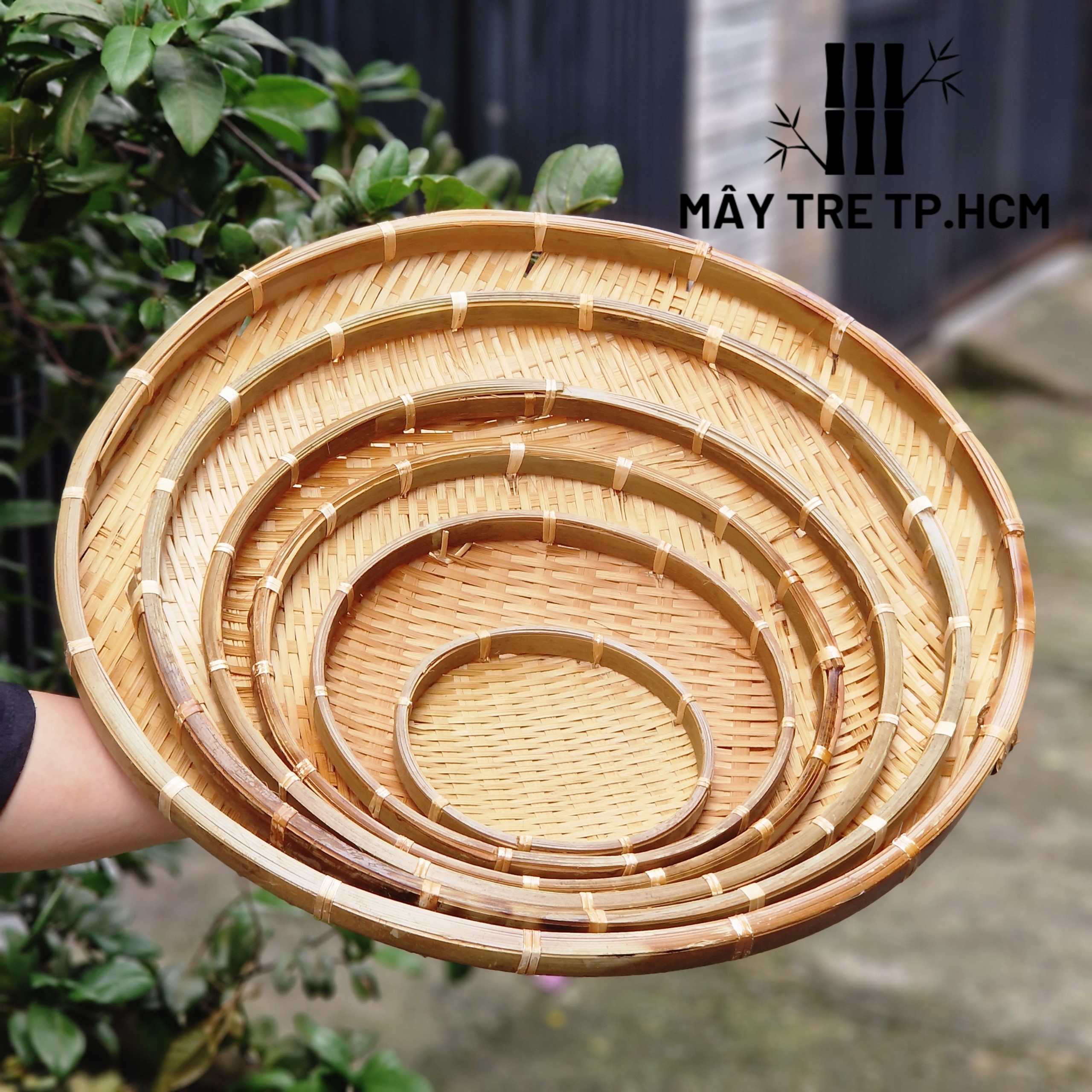 Mẹt tre 30cm thủ công, mẹt đựng bún đậu, mẹt trang trí chụp hình, mẹt đựng hoa quả bánh kẹo