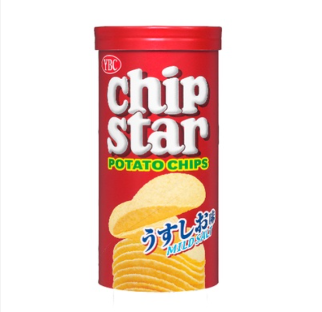 Snack Khoai tây chiên Chipstar vị muối lạt YBC - Nhật Bản 50g màu đỏ