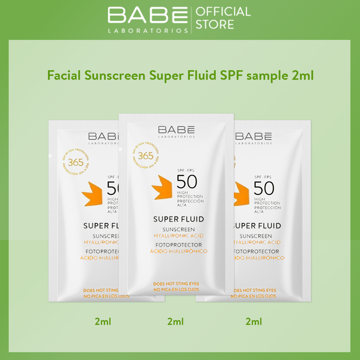 3 Mẫu thử kem chống nắng da khô BABÉ Super Fluid Sunscreen SPF50 sample 2ml x3