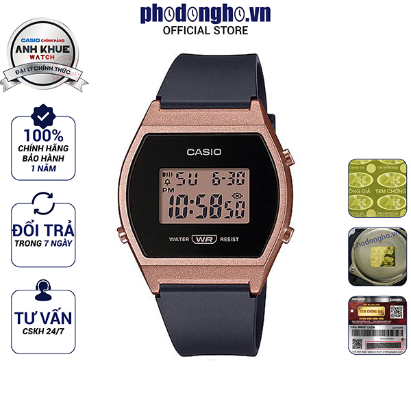 Đồng hồ nữ dây nhựa Casio Anh Khuê LW-204-1ADF