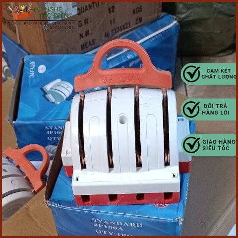 CẦU DAO ĐẢO 3 PHA 4 CỰC 63A -100A