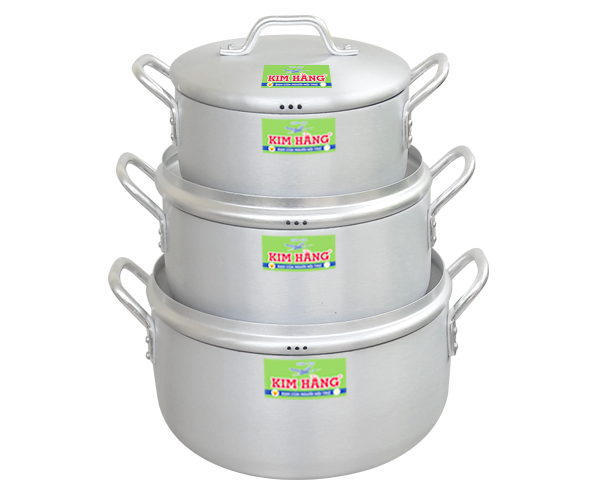BỘ NỒI NHÔM KIM HẰNG T3 - NHẬT LỚN SIZE 18-22-26CM