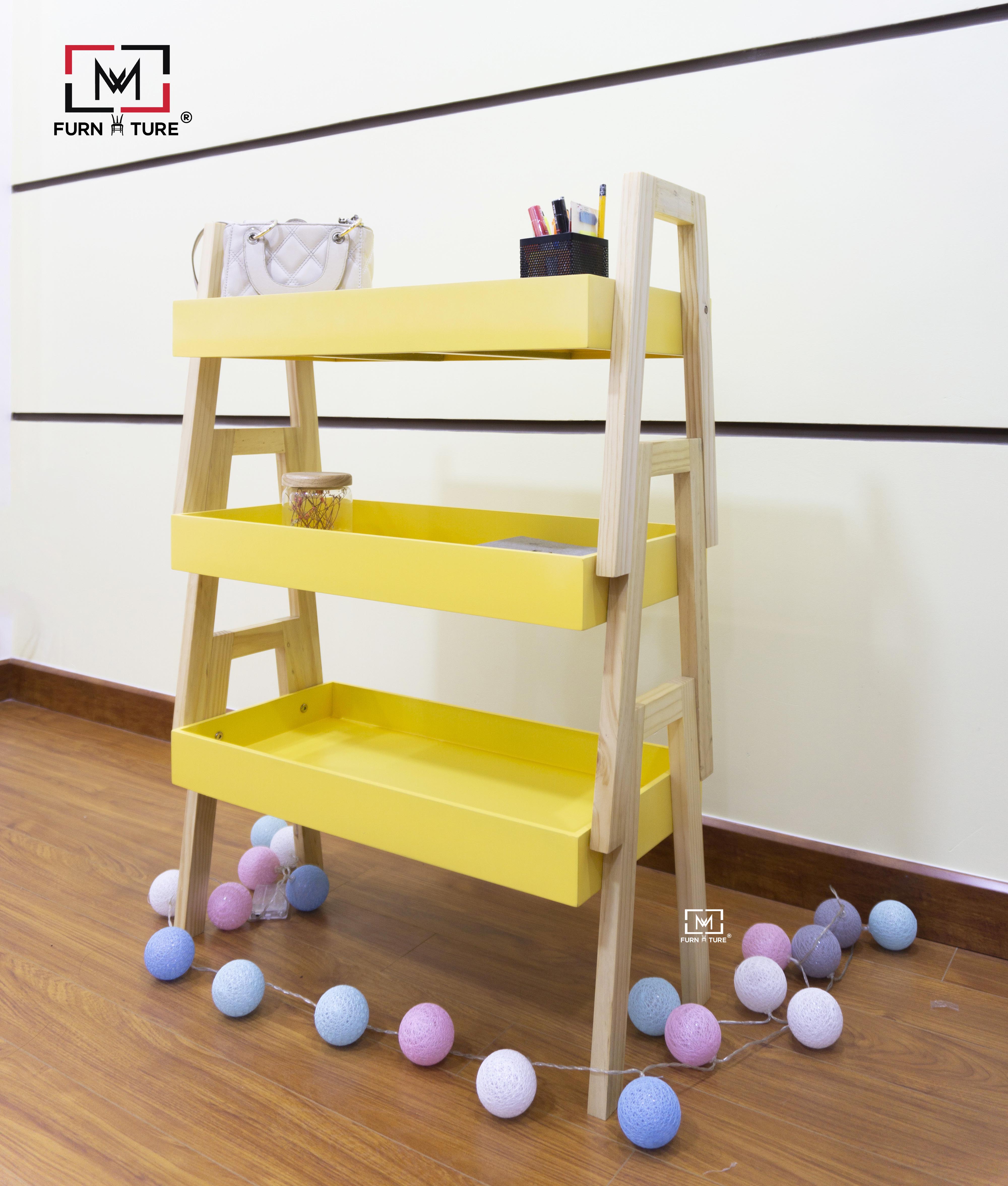COMBO 3 KỆ GỖ ĐA NĂNG MÀU VÀNG - COMBO 3 ACASE YELLOW