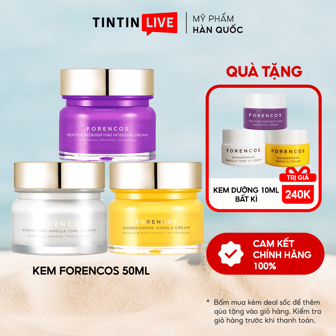 Kem dưỡng trắng da forencos cream 50ml, kem dưỡng da ngày đêm mềm mịn