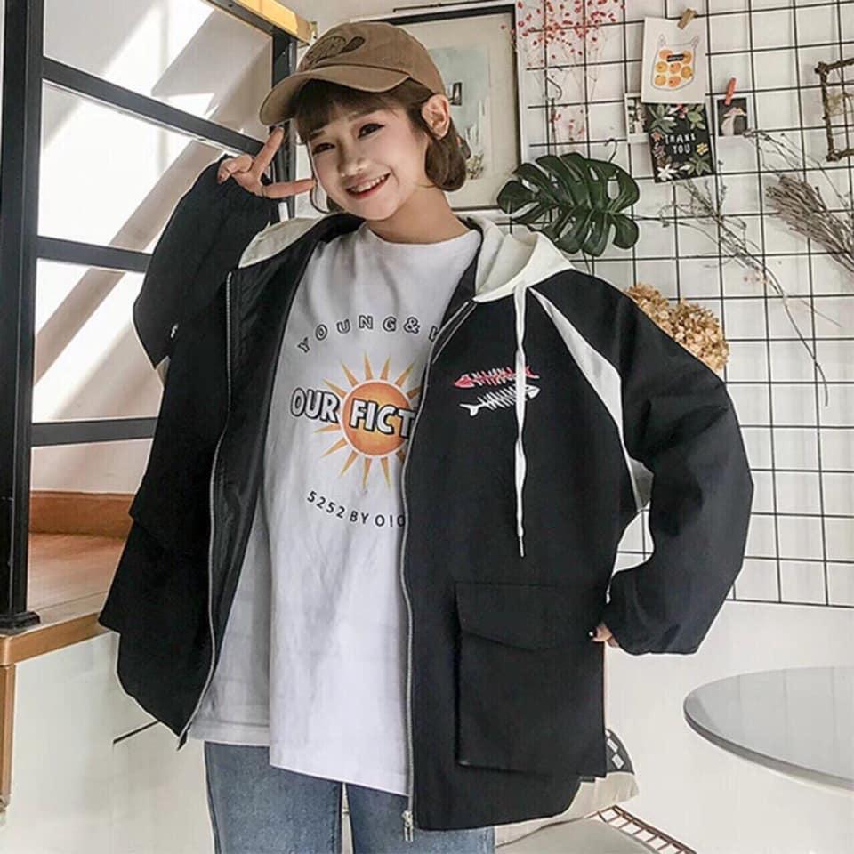 Áo khoác kaki nam nữ phom rộng cá tính shop vanle