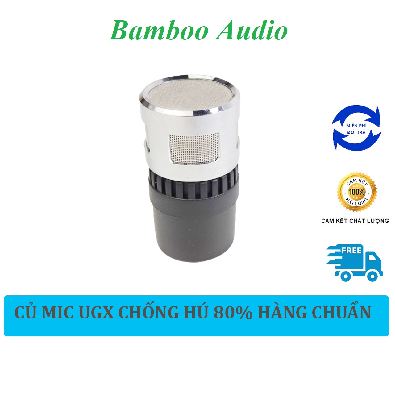 Củ micro xịn UGX cao cấp chống hú 80% Thay thế cho micro không dây và micro có dây nâng tiếng hát nhẹ mạch chống hú chuẩn cải thiện chất âm rõ rệt hay hơn củ micro bãi nhật, micro không dây loa kéo