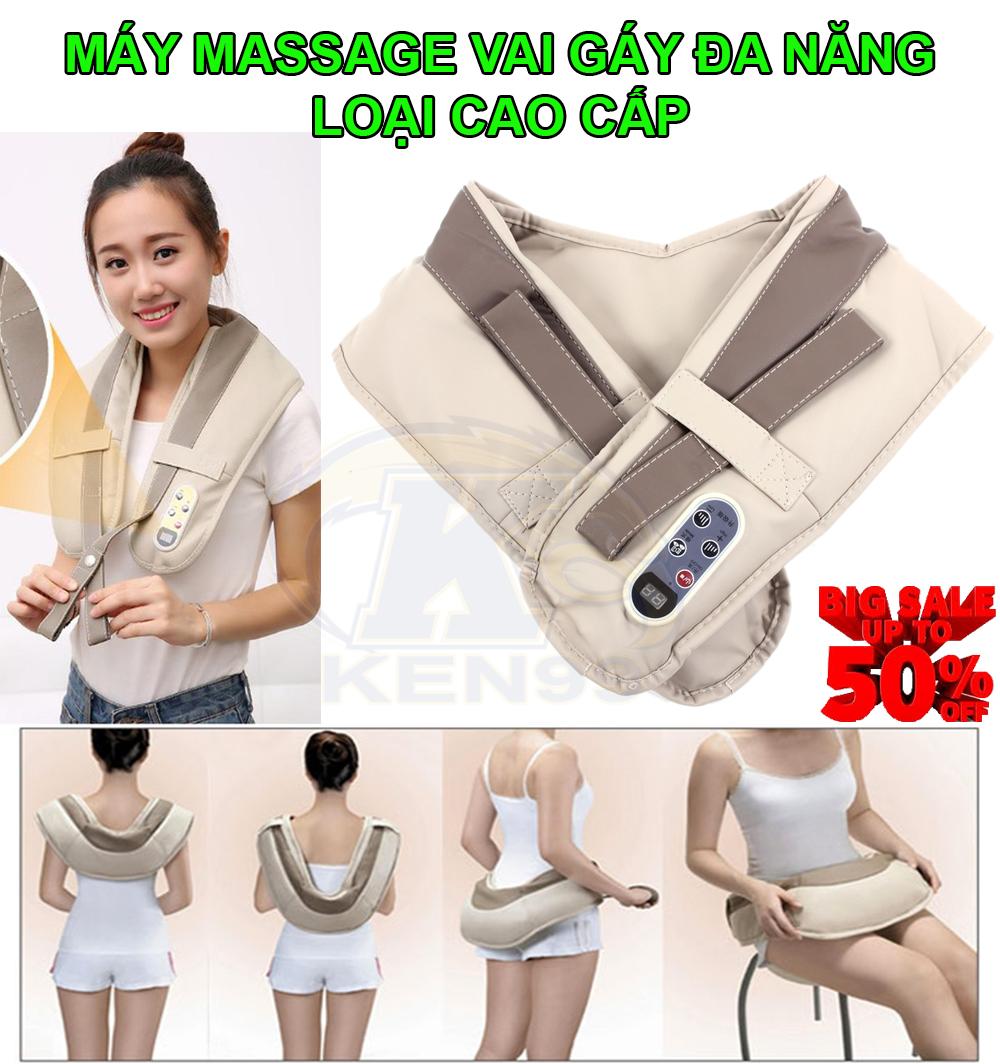 [HCM](LOẠI 1)Đai massage giảm đau vai gáy lưngđai massage vai cổ gáyGối mát xa cổ đa chức nănghiệu quả thư giãn vai/ cơ vùng cổ và làm dịu đau nhức.