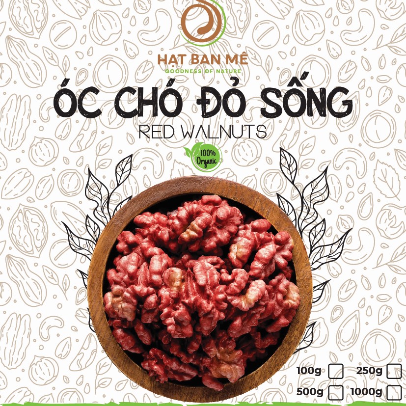 Nhân óc chó đỏ - quả óc chó đỏ - nhập khẩu mỹ - hạt ban mê food