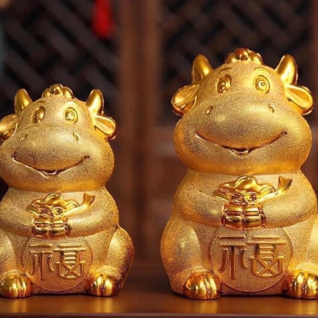 Trâu Vàng Tiết Kiệm Trưng Tết.