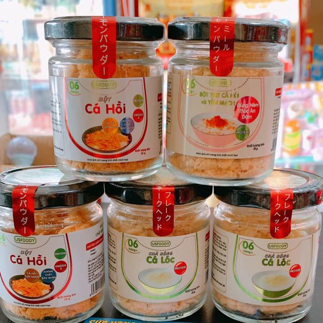 Ruốc chà bông tôm/ cá lóc/ cá hồi cho bé ăn dặm