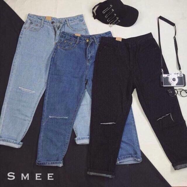 Baggy jeans basic rách gối, thiết kế đa dạng mẫu mã, form dễ mặc, thoải mái, đường may tỉ mỉ, tinh tế