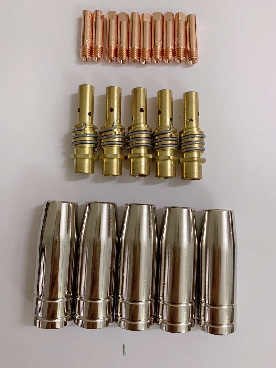 [ Giá Tiết Kiệm ] Combo 10 bép 15AK - 5 nối bép 15AK - 5 chụp khí 15AK 1.0-Dùng Cho Tay Hàn Mig 15AK.Phụ Kiện Hàn Mig