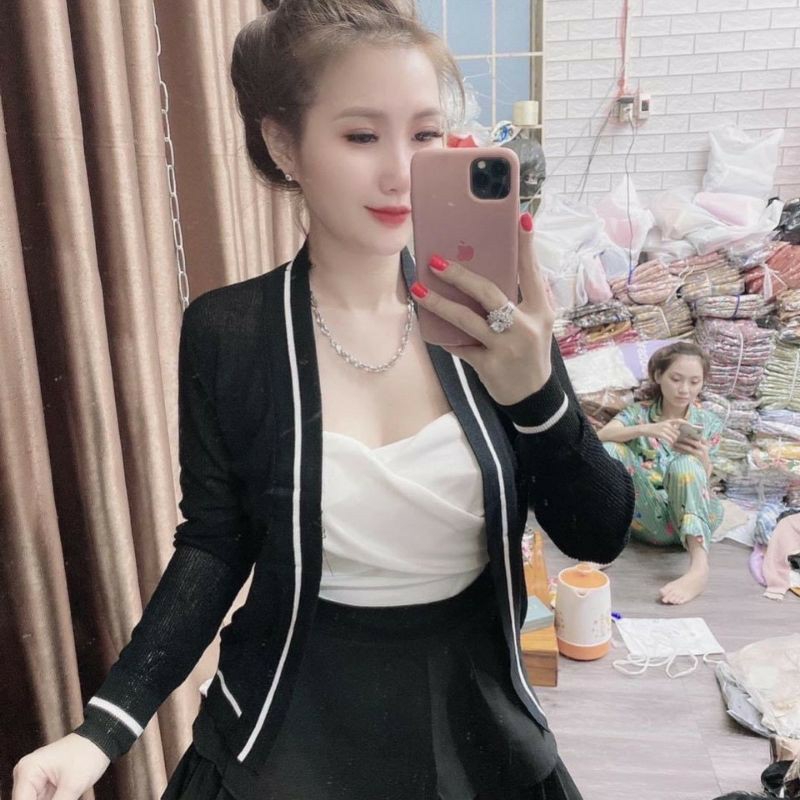 Áo khoác len nữ nhẹ dễ phối đồ. áo khoác cardigan nữ