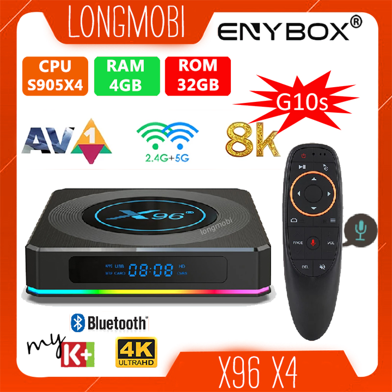 Enybox x96 x4 ram 4gb, amlogic s905x4, room 32gb,android 11, cài sẵn iptv xem 200 kênh