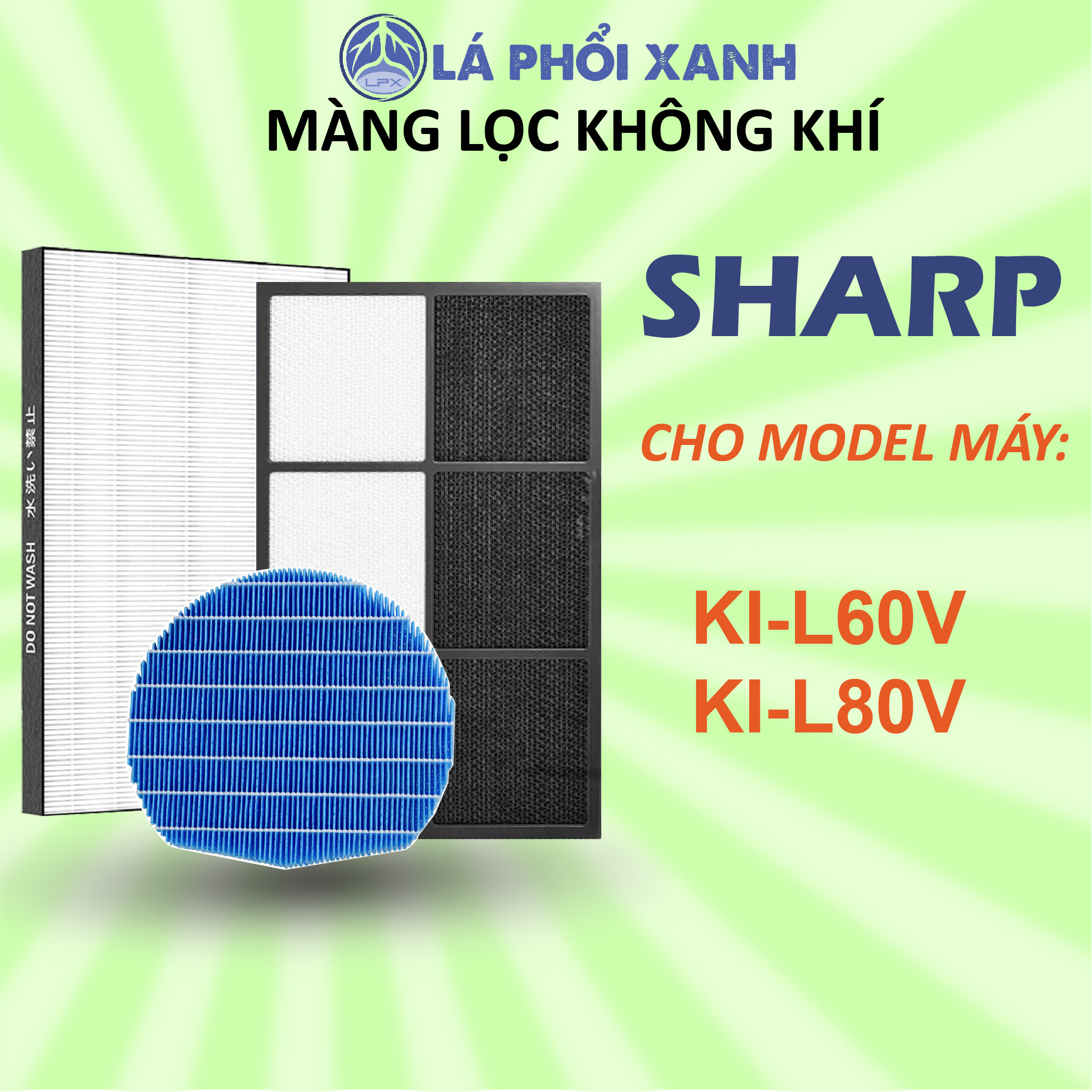 Màng lọc không khí sharp KI-L60V KI-L80V , Màng lọc hepa màng lọc bù ẩm màng lọc than hoạt tính